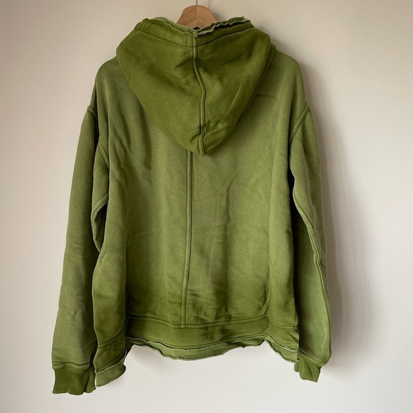 NEW Free People We The Free Zuma Hooded Sweatshirt In Sea Serpent Green - Picture 12 of 13